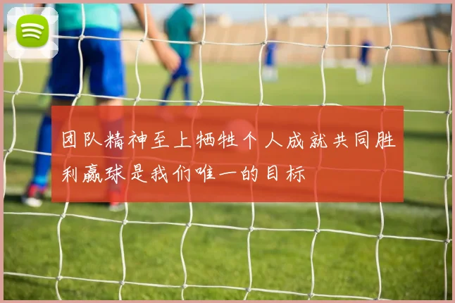 团队精神至上牺牲个人成就共同胜利赢球是我们唯一的目标